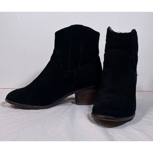 Matt Bernson Colt Boots Black Genuine‎ Suede Shearling Lined SIze 8.5 - Picture 1 of 14